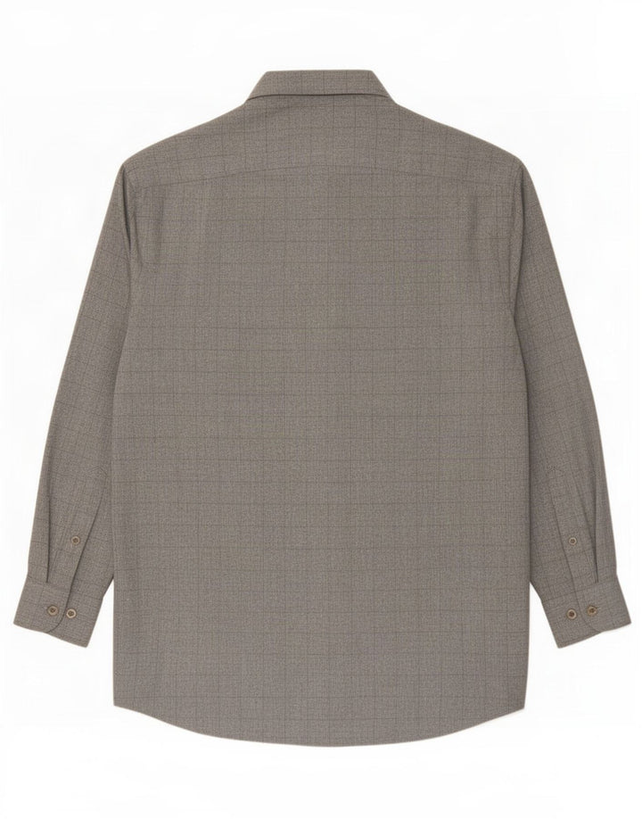 Massimo Dutti Chemise haute pour homme taille 42 grand gris à carreaux viscose