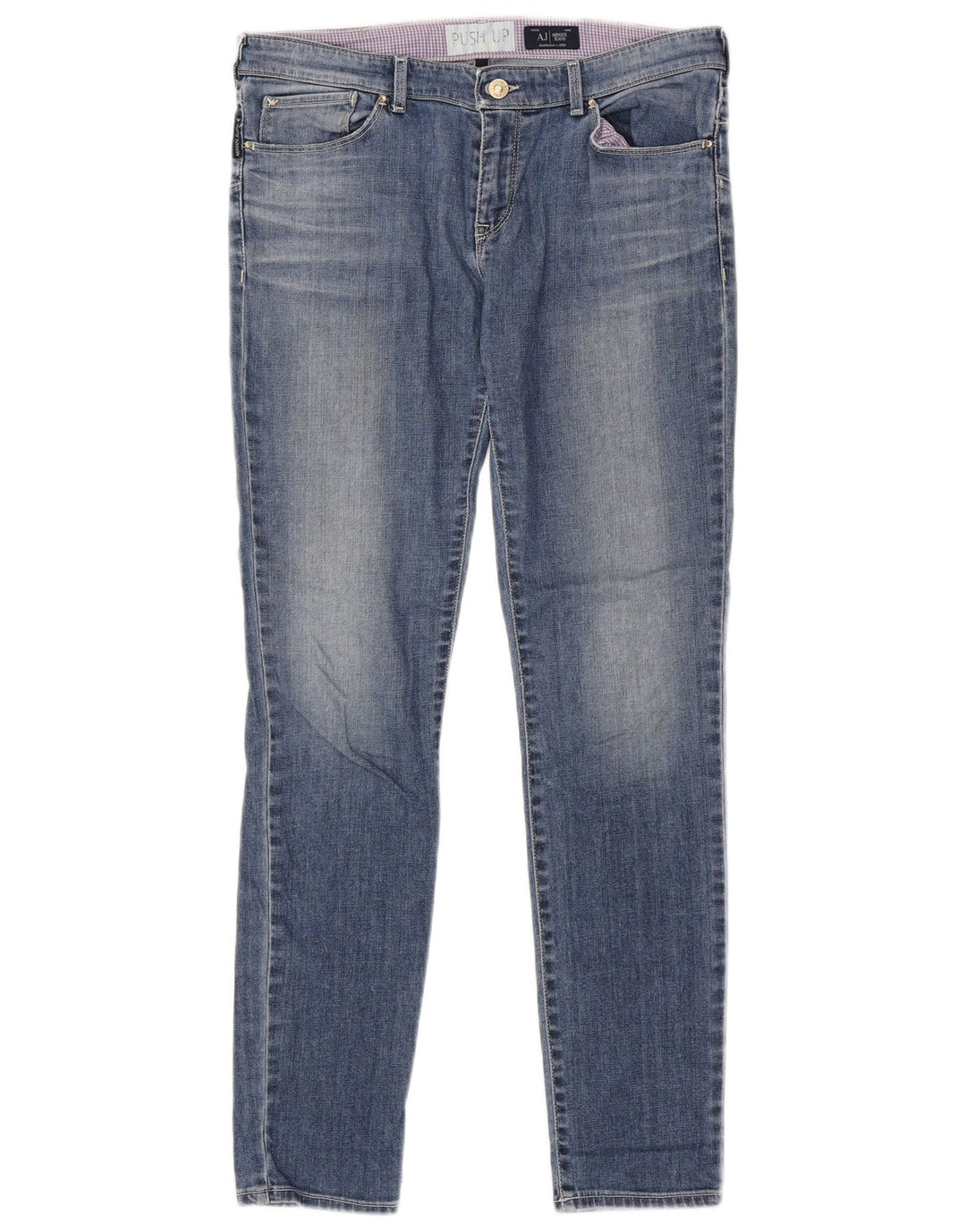 ARMANI Femme Jean Skinny W30 L30 Bleu Coton