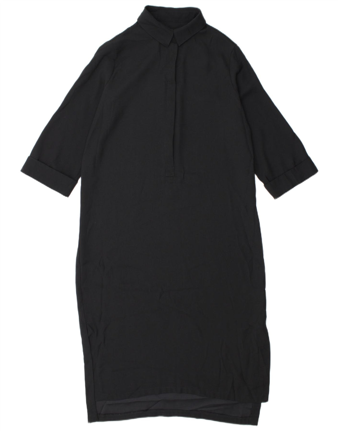 MARKS & SPENCER Robe chemise régulière pour femme UK 12 Noir moyen
