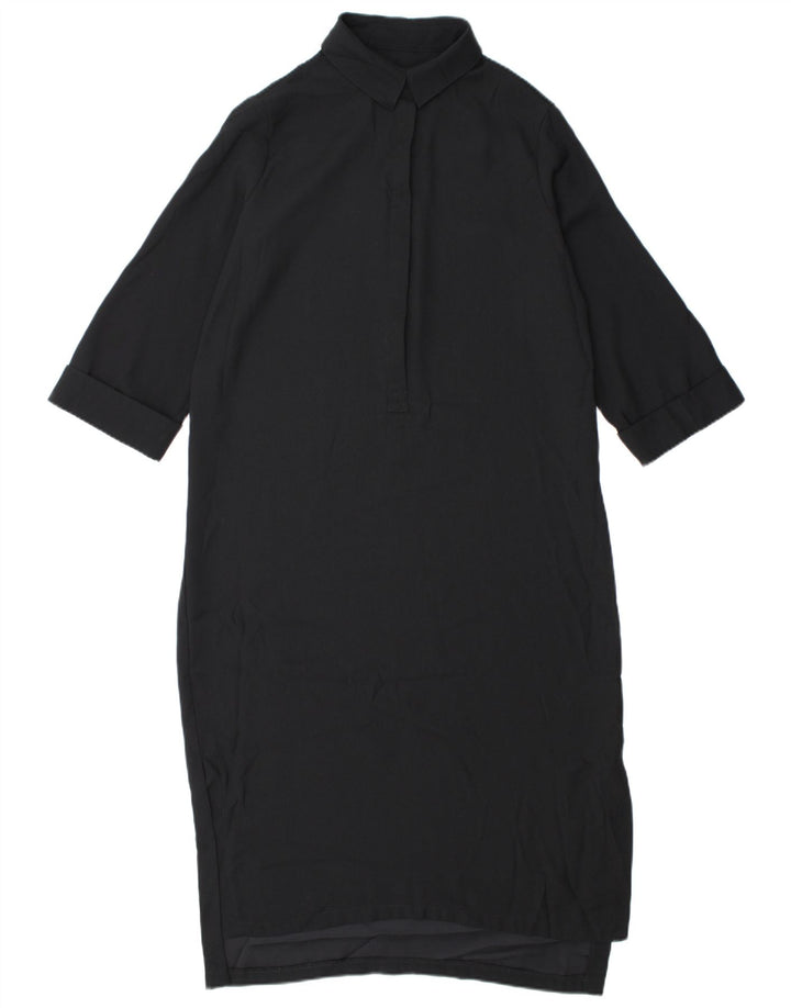 MARKS & SPENCER Robe chemise régulière pour femme UK 12 Noir moyen
