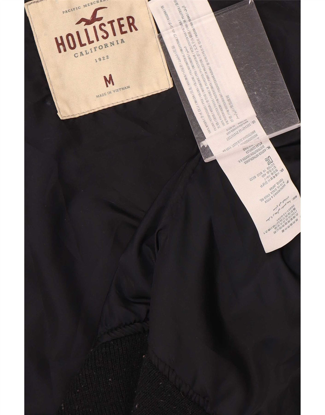 Hollister Veste Bomber Homme UK 38 Medium Bleu Marine Polyester