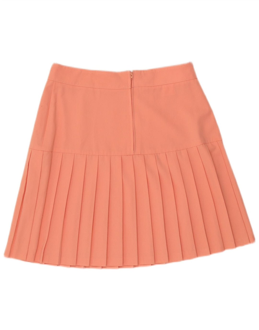 jupe plissée femme vintage EU 42 Grand W30 Orange Polyester
