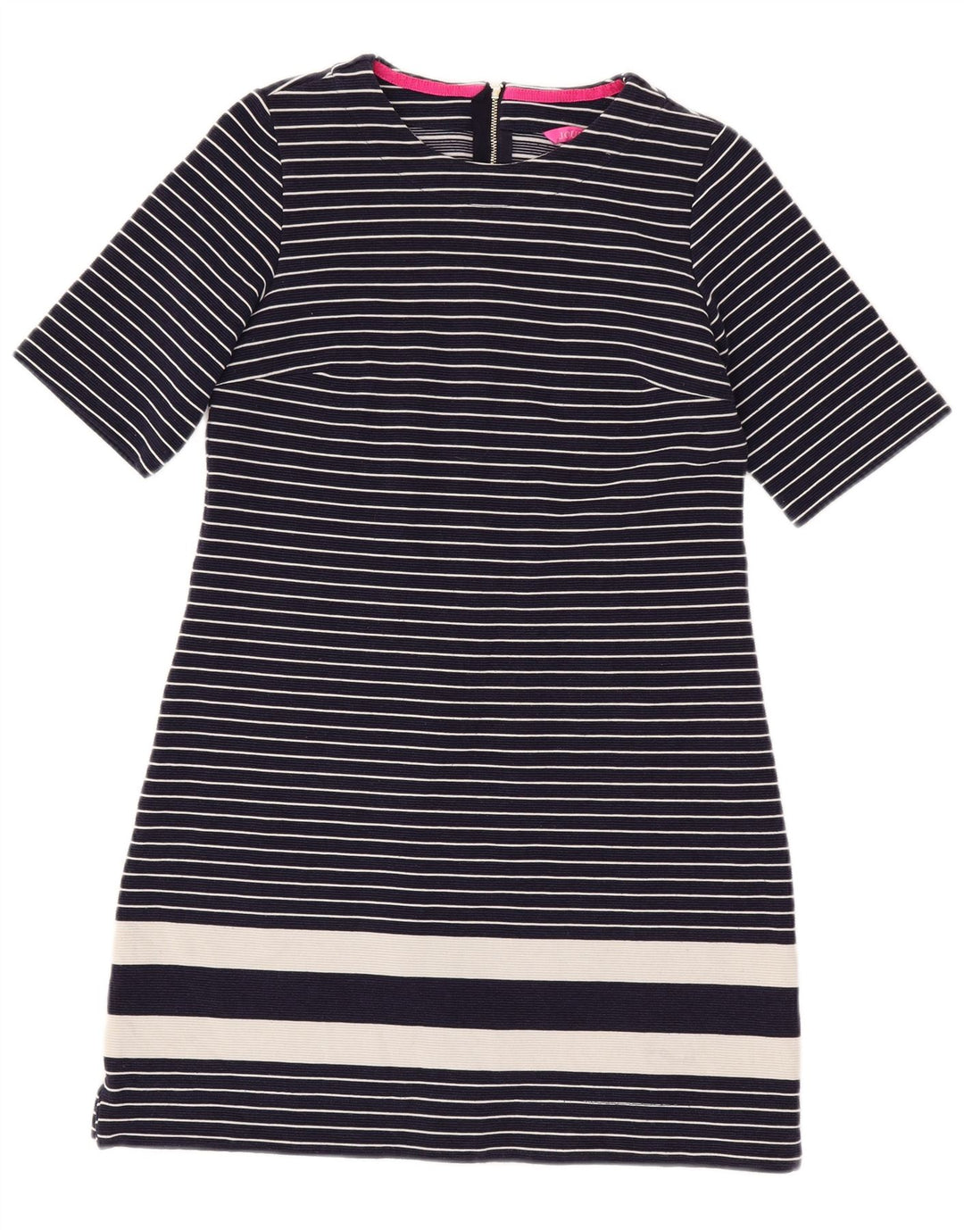 Joules Womens Basic Dress UK 12 Medium Bleu Marine Rayé Nautique