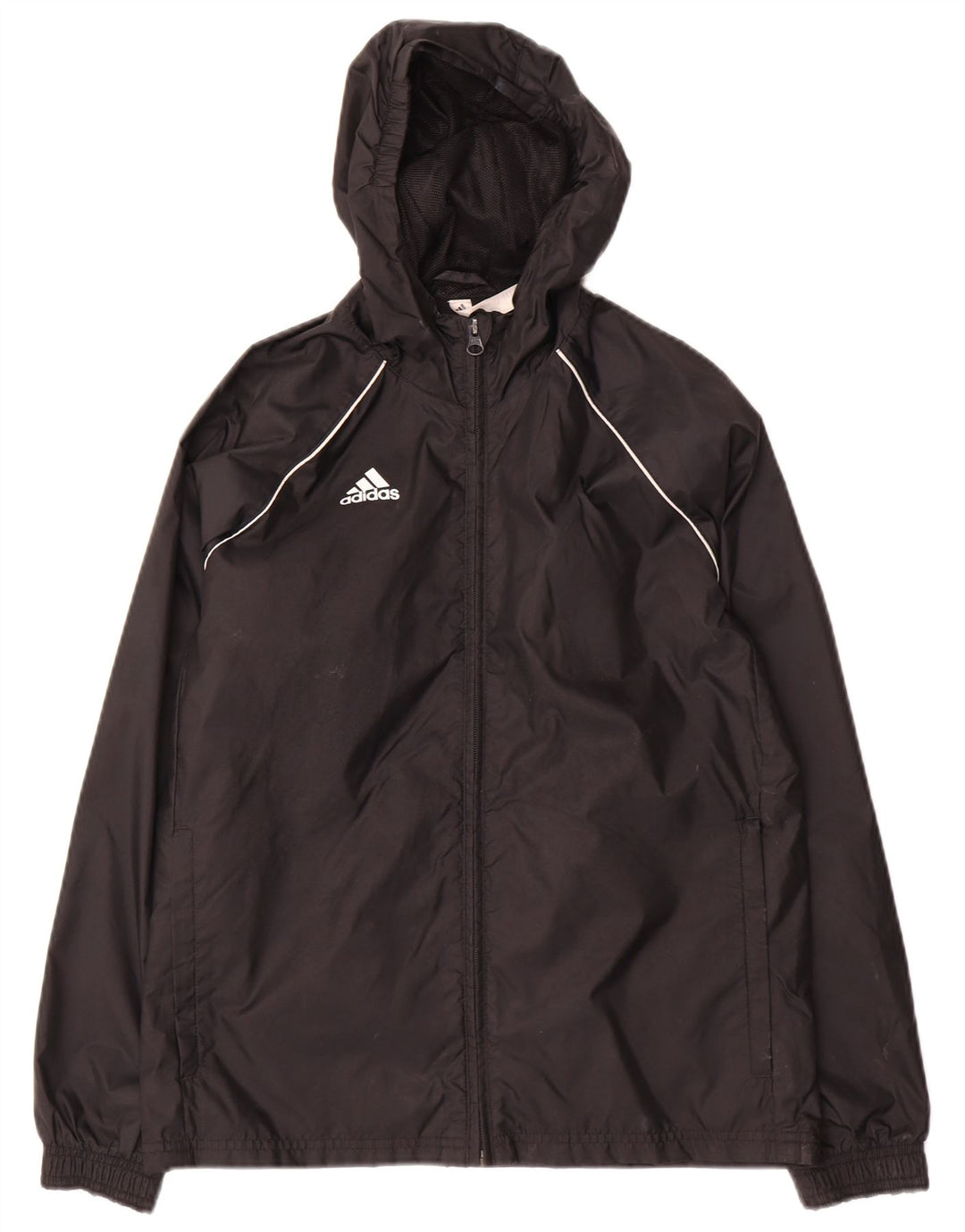 Adidas Veste de Pluie à Capuche Garçon 11-12 Ans Nylon Noir