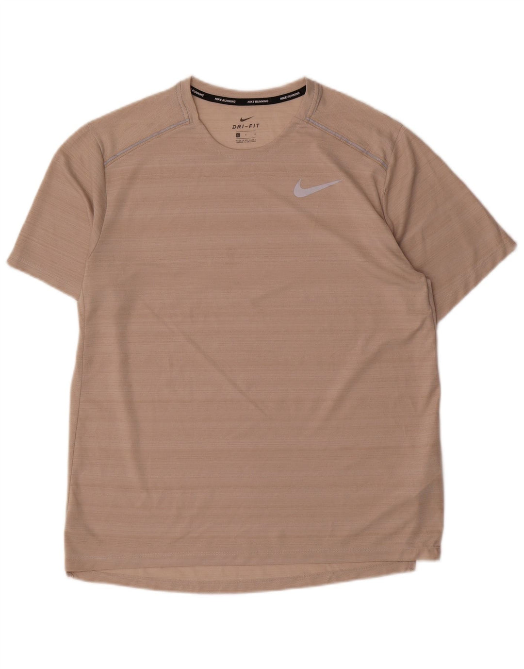 Nike T-shirt Dri Fit pour homme en polyester à fines rayures roses