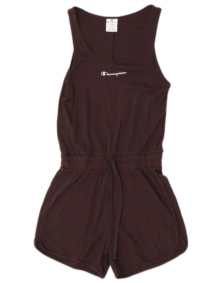 Champion Combishort sans manches pour femme UK 6 XS Noir