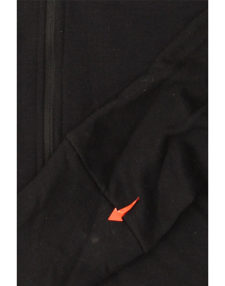 NIKE Pull à capuche zippé surdimensionné Dri Fit pour femme UK 10 Petit Noir