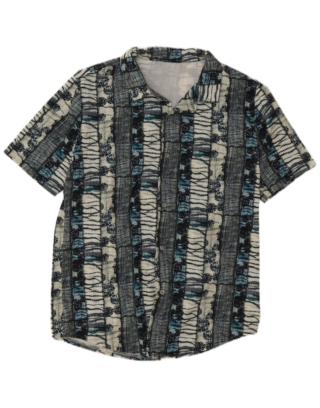 vintage Chemise à manches courtes pour hommes Grand floral multicolore