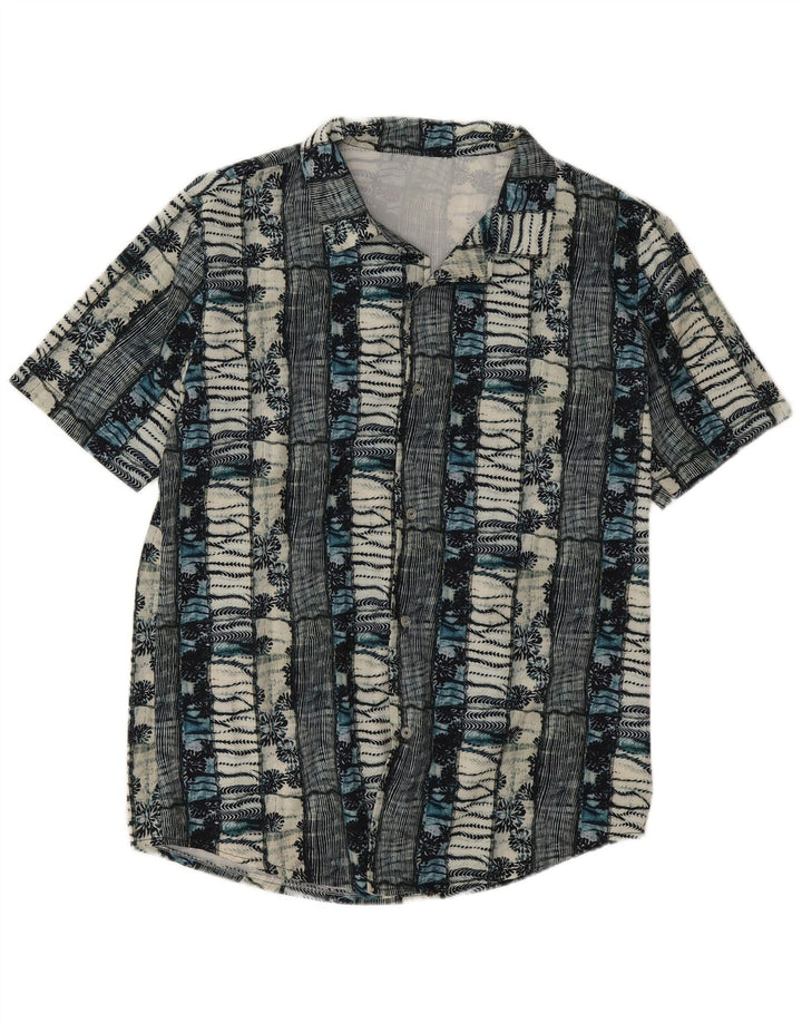 vintage Chemise à manches courtes pour hommes Grand floral multicolore