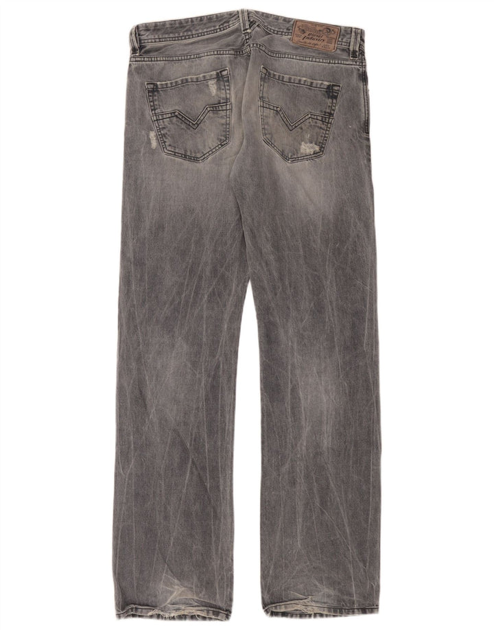 Jean droit cargo en détresse pour hommes Diesel W32 L34 coton bleu