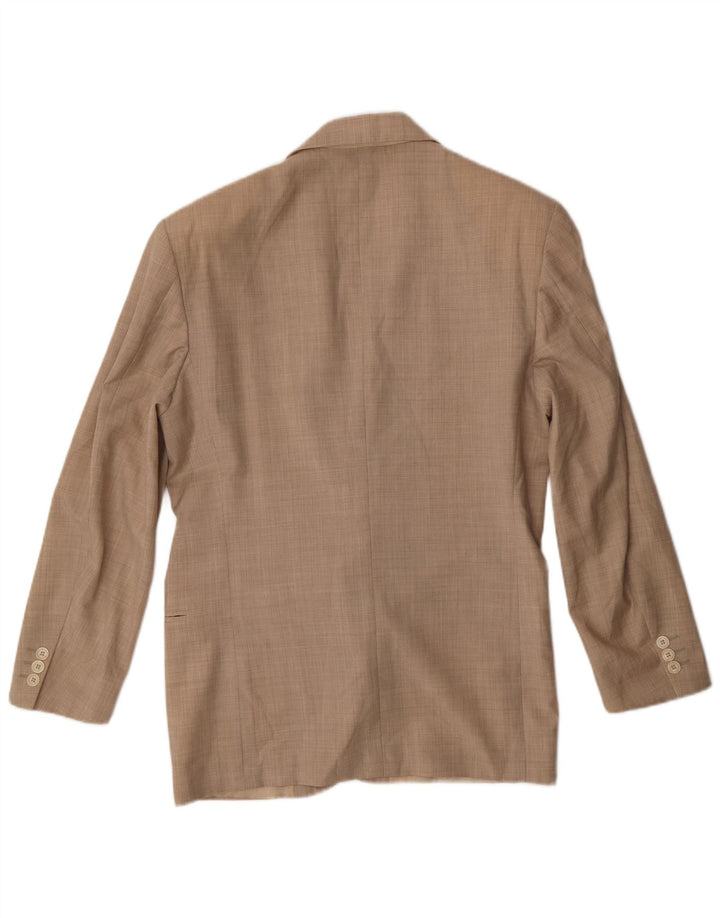 Ravazzolo Veste Blazer 2 Boutons Homme IT 46 Petite Laine Vierge Beige