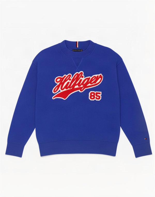 Tommy Hilfiger Sweat-shirt graphique pour garçon 11-12 ans Bleu Coton