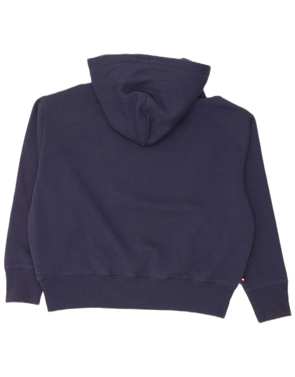 Tommy Hilfiger Pull à capuche graphique pour femme UK 14 Bleu marine moyen