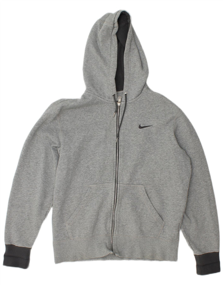 Nike Sweat à capuche zippé en coton moucheté gris moyen pour homme