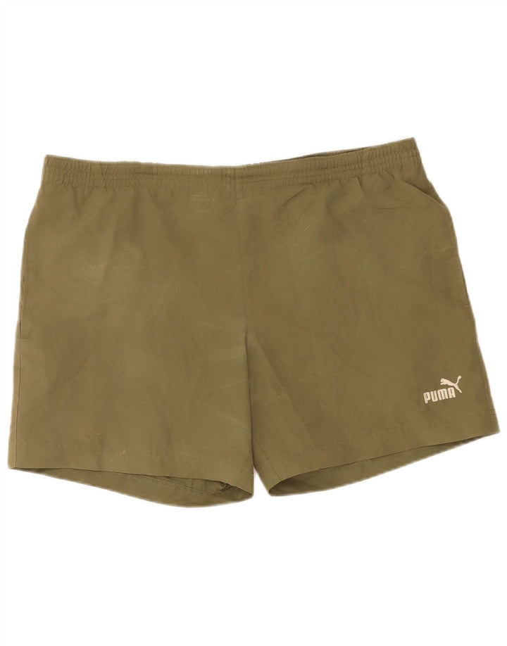 Puma Short de Sport Homme Kaki Large