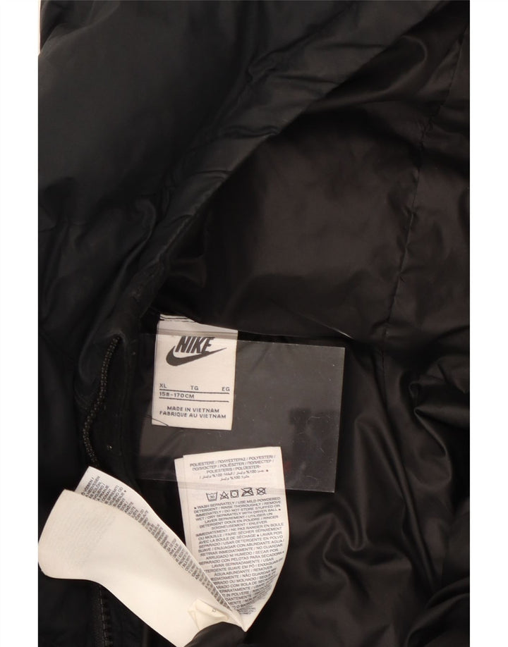 NIKE Veste matelassée à capuche pour garçon 13-14 ans XL Noir Polyester