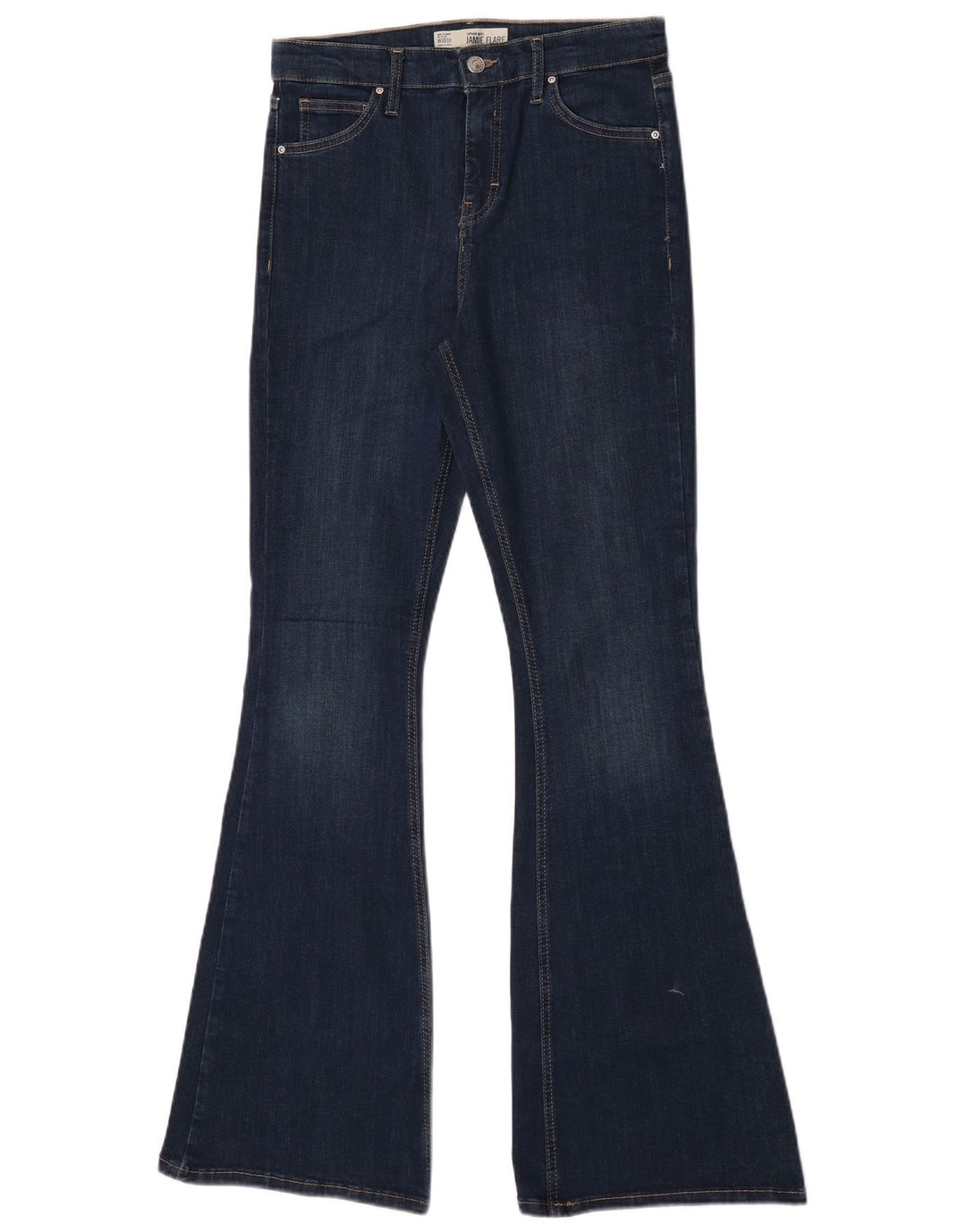 TOPSHOP Jean évasé Jamie W30 L32 pour femme en coton bleu