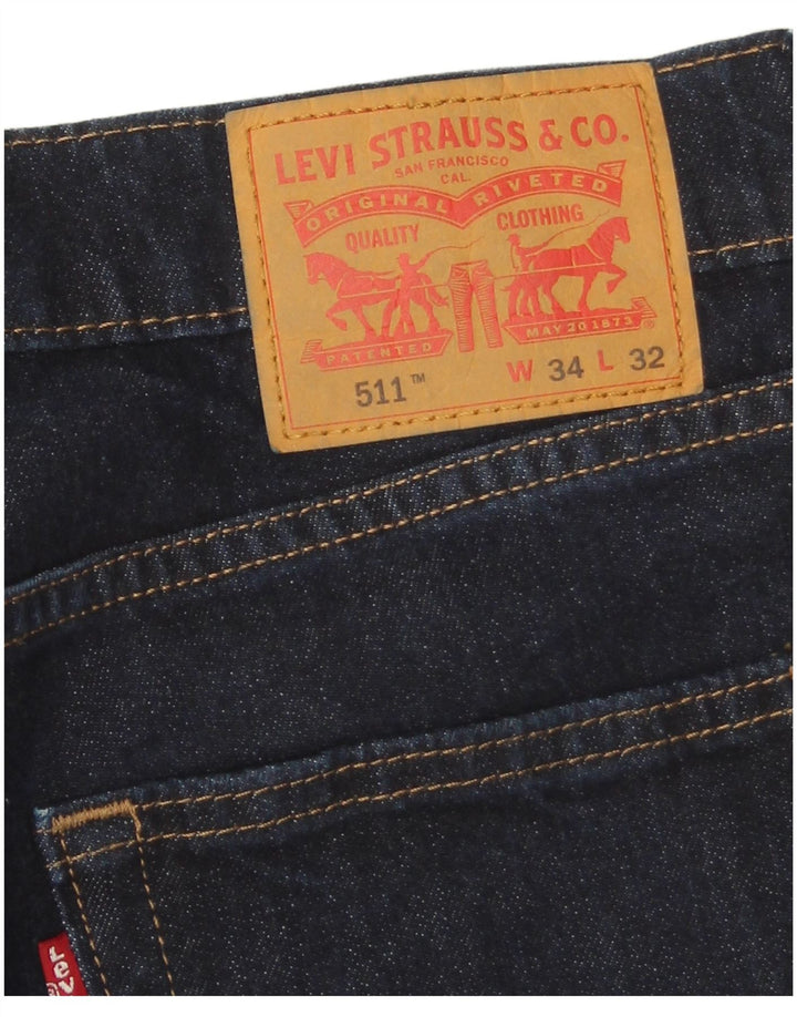 Levi's Jean Slim 511 Homme W34 L31 Bleu Marine Coton