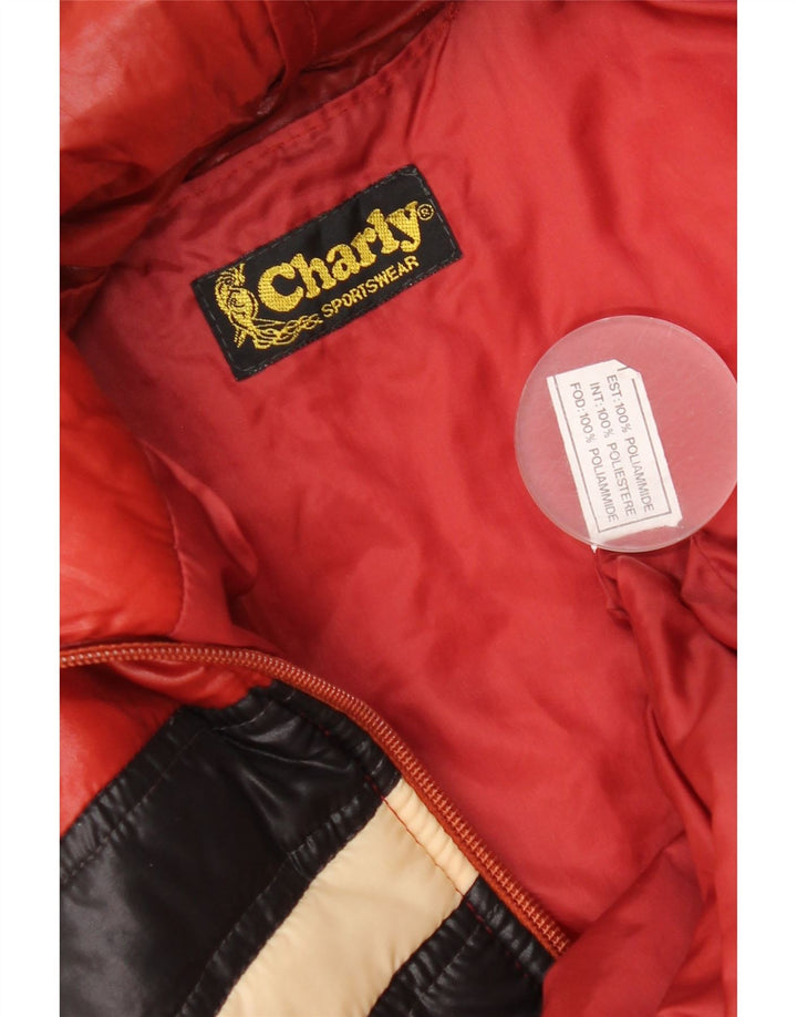 Charly Veste matelassée à capuche pour femme IT 48 XL Rouge Colourblock Polyamide