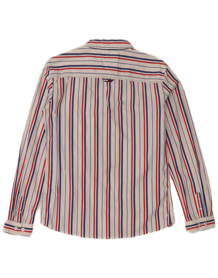 TOMMY HILFIGER Chemise garçon 13-14 ans Coton à fines rayures blanc