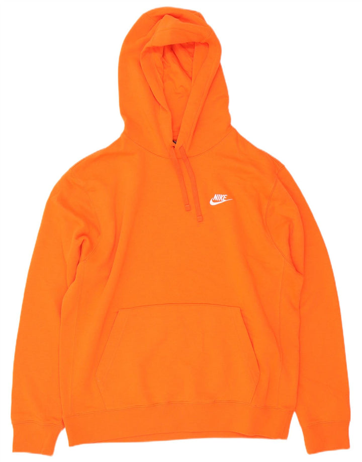 Nike Pull à capuche pour homme en coton orange Taille L