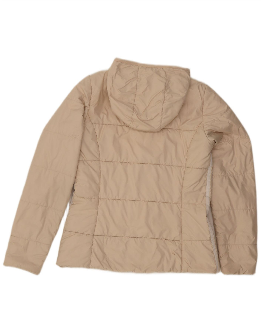 Adidas Veste rembourrée à capuche pour femme UK 14 Medium Off White Polyester