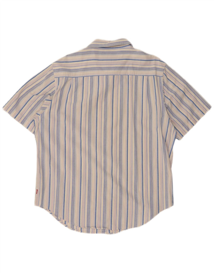 LEVI'S Chemise à Manches Courtes Homme XL Coton Rayé Multicolore