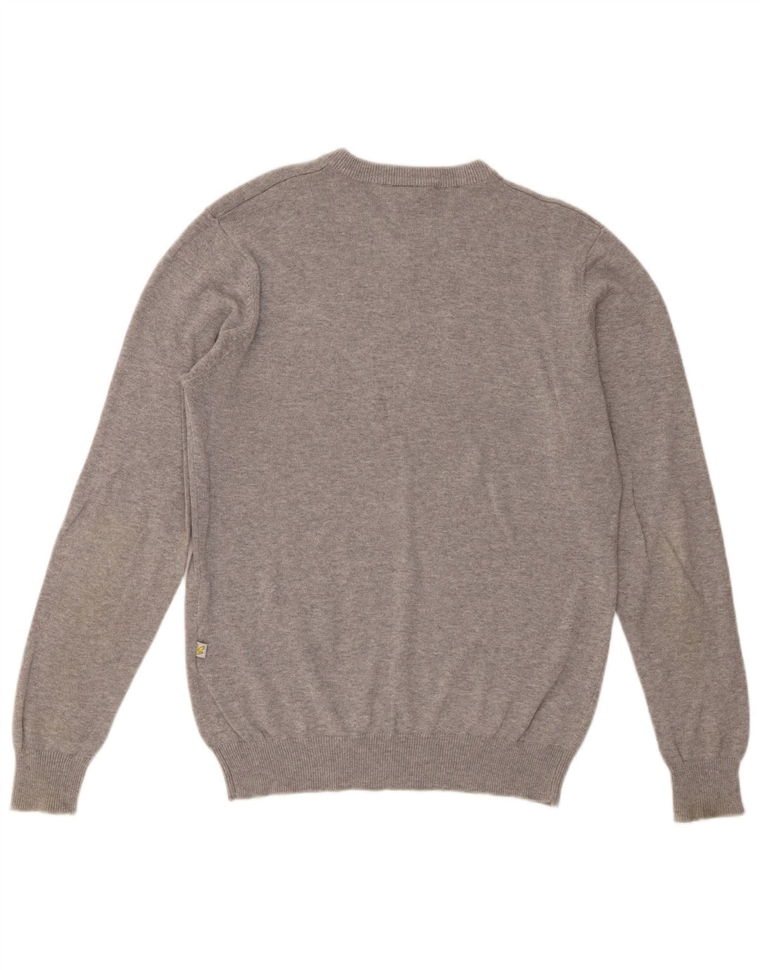 Lyle & Scott Pull Col V Homme Gris Moyen Coton