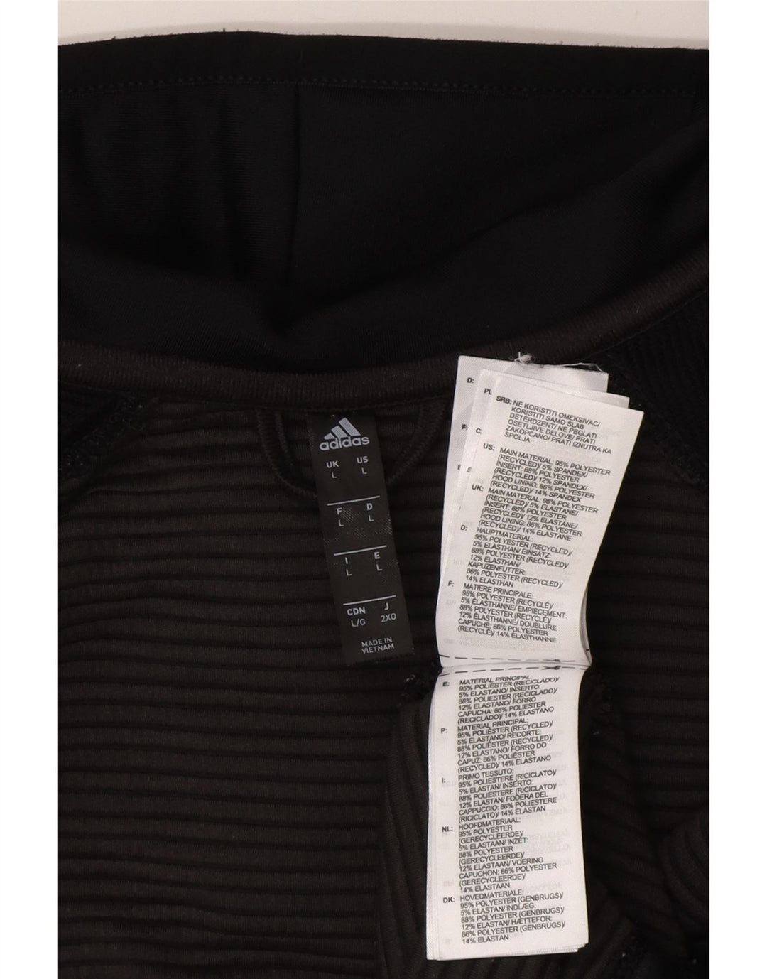 Adidas Veste de survêtement à capuche pour homme Large Noir Polyester