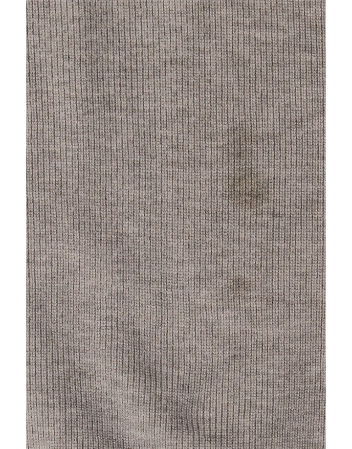 Ted Baker Pull à col zippé pour homme Taille 3 Gris moyen Polyester
