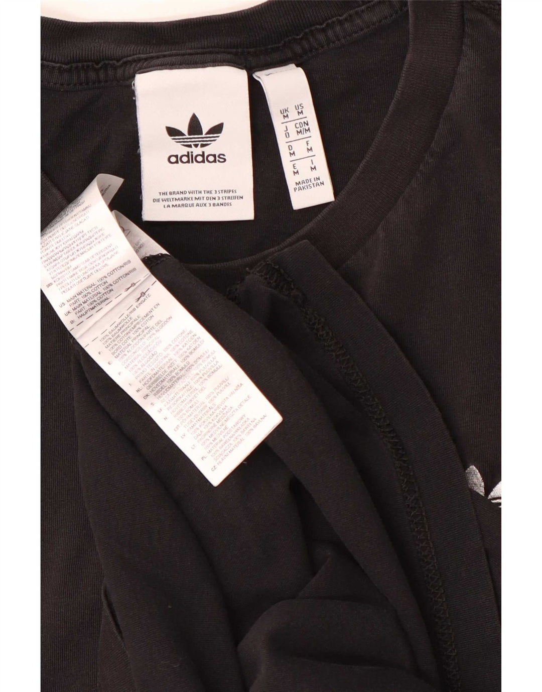 Adidas T-Shirt Homme Haut Noir Moyen Coton