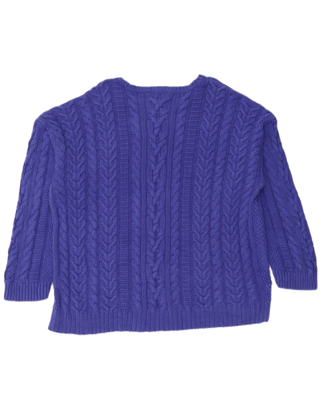 RALPH LAUREN Pull col bateau pour femme UK 22 3XL Bleu Coton