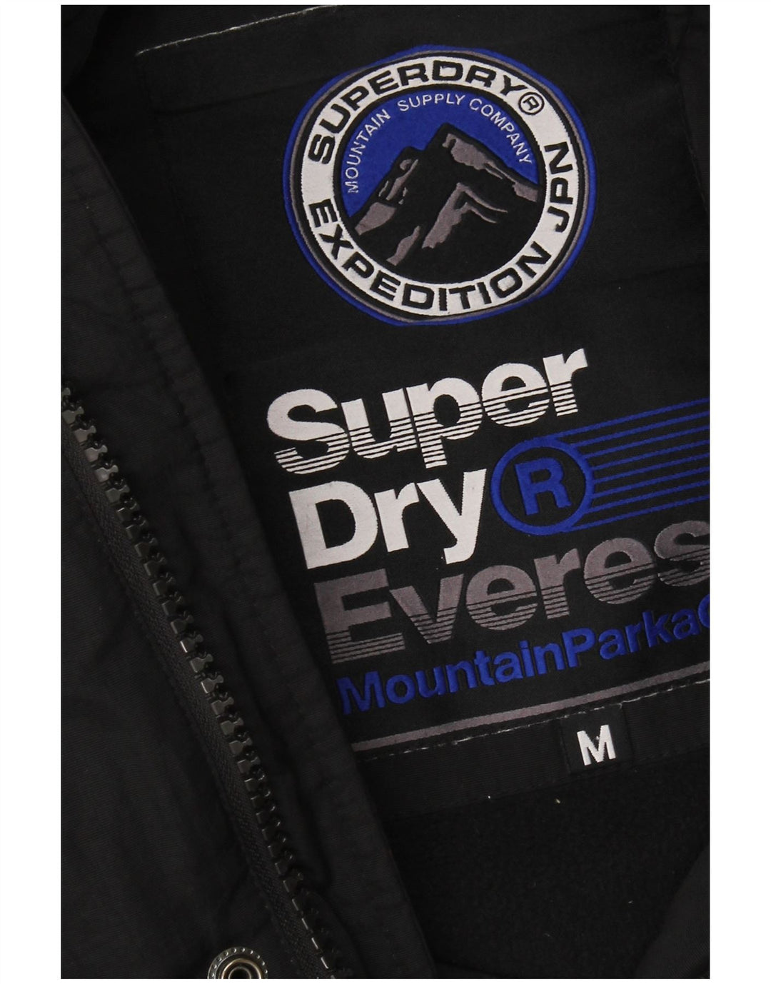 Superdry Veste matelassée à capuche pour hommes UK 38 Medium Black Nylon