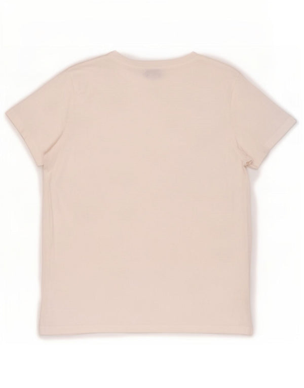 Tommy Hilfiger T-Shirt Femme Top UK 14 Large Blanc Coton