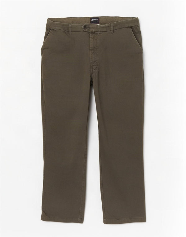 Marks & Spencer Pantalon Chino Droit Homme W48 L29 Vert Coton