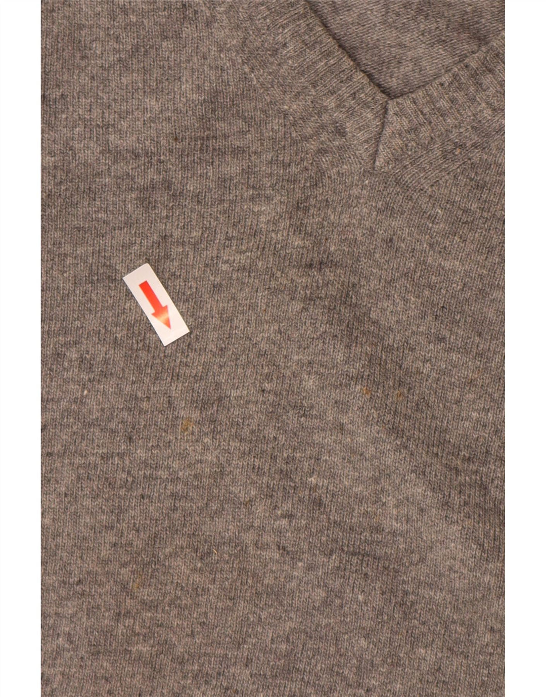 Conte of Florence Pull col V Homme Laine Gris Moyen