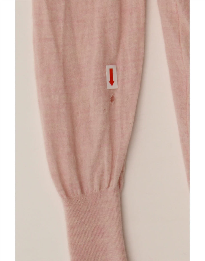 J. CREW Womens V-Neck Jumper Sweater UK 10 Small Pink Wool Vintage J. Crew and Second-Hand J. Crew from Messina Hembry 