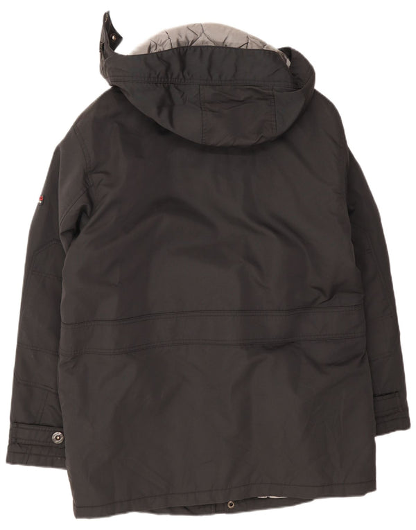 Navigare Parka à capuche coupe ample pour homme UK 38 Medium Noir