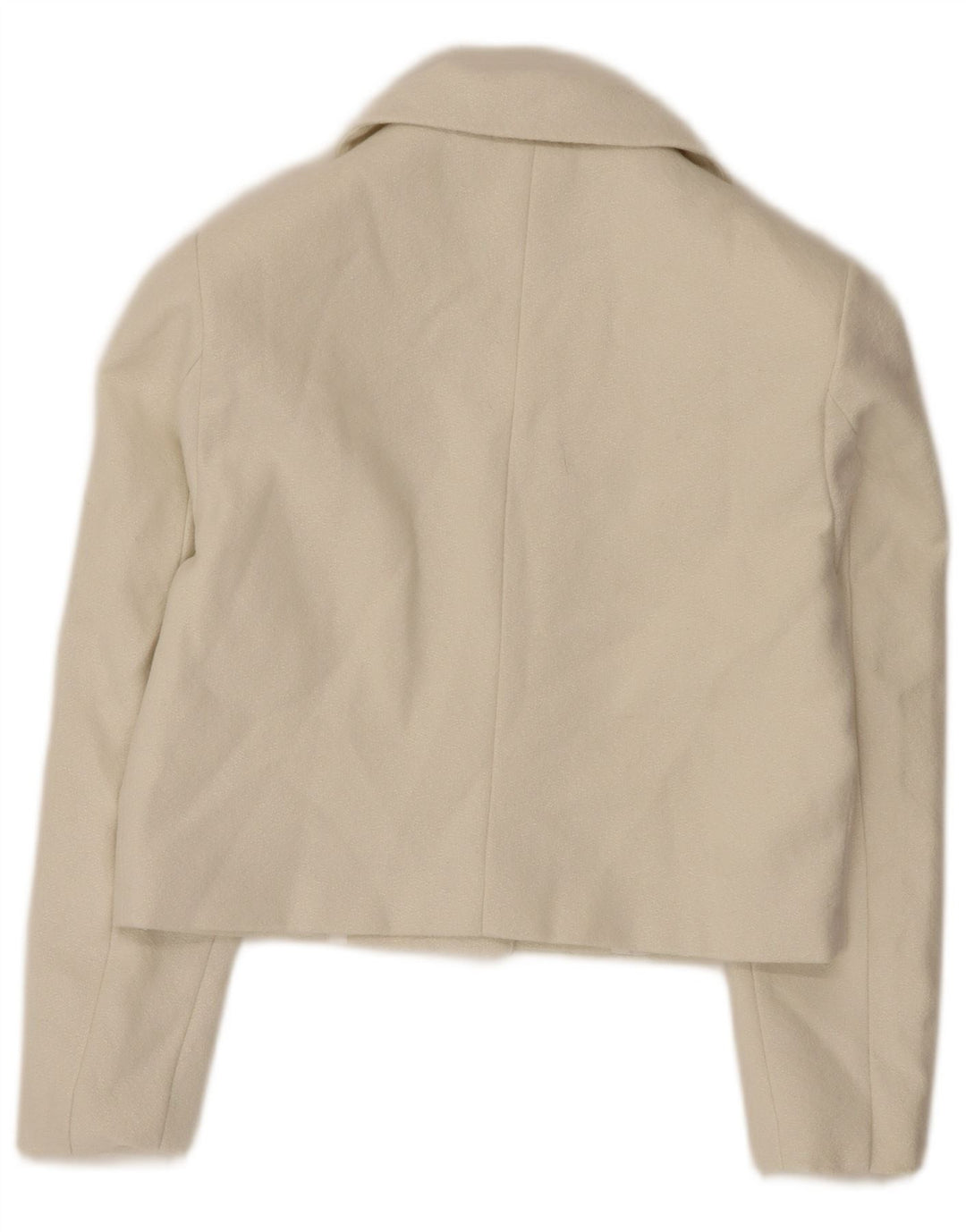 veste boléro femme vintage UK 10 petit polyester blanc cassé
