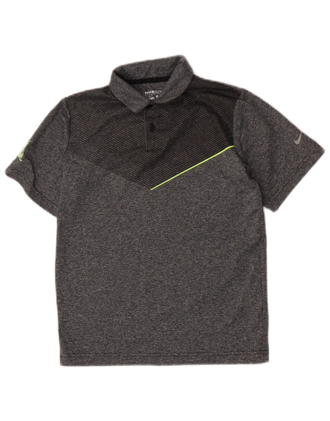 Nike Garçon Dri Fit Polo 8-9 ans Petit Gris Colorblock Polyester