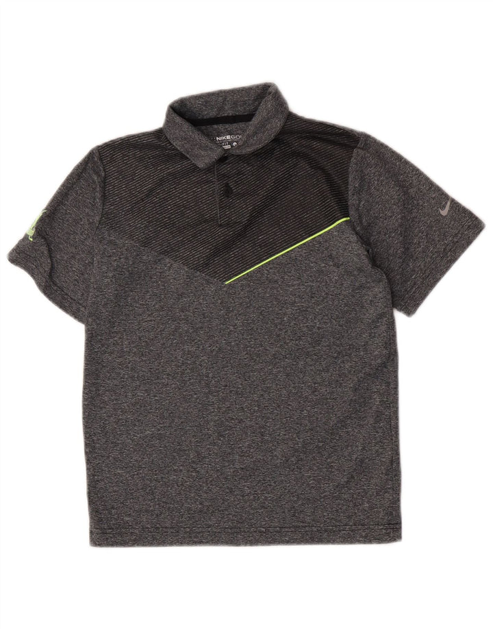 Nike Garçon Dri Fit Polo 8-9 ans Petit Gris Colorblock Polyester