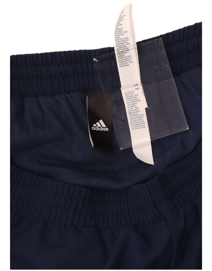 ADIDAS Mens Tracksuit Trousers Large  Navy Blue Polyester
