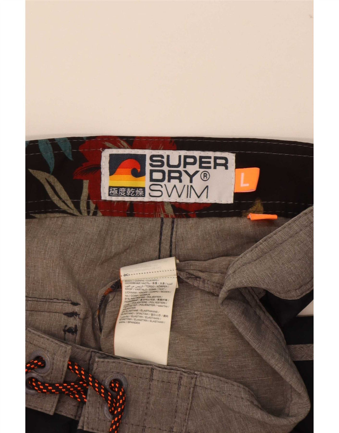Superdry Short De Bain Homme Large Bleu Marine Rayé Polyester