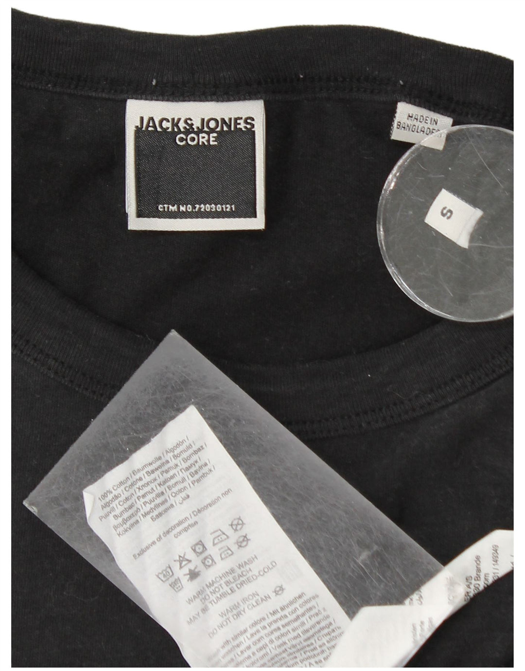 Jack & Jones T-Shirt Homme Petit Noir Coton