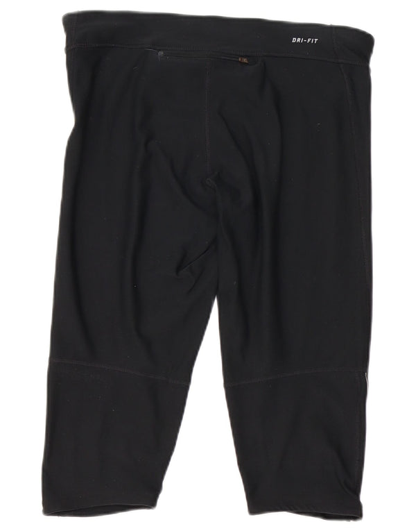 Nike Legging Capri Dri Fit pour femme UK 14 Large Noir Polyester