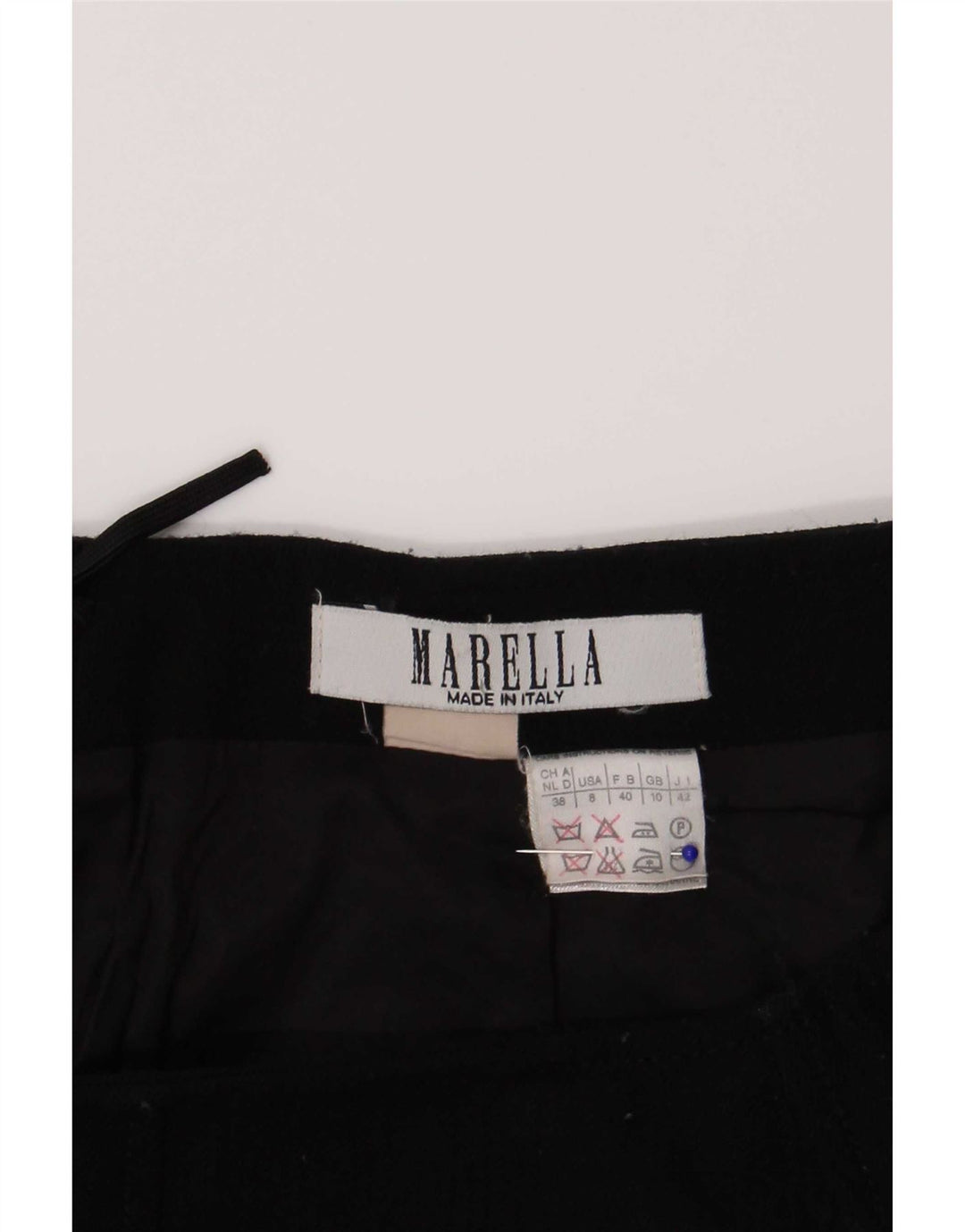 Marella Mini jupe femme UK 10 Small W26 laine noire