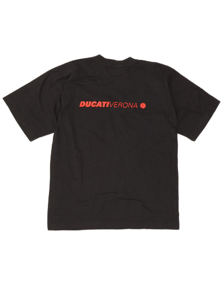 Ducati T-shirt graphique pour homme en coton noir moyen
