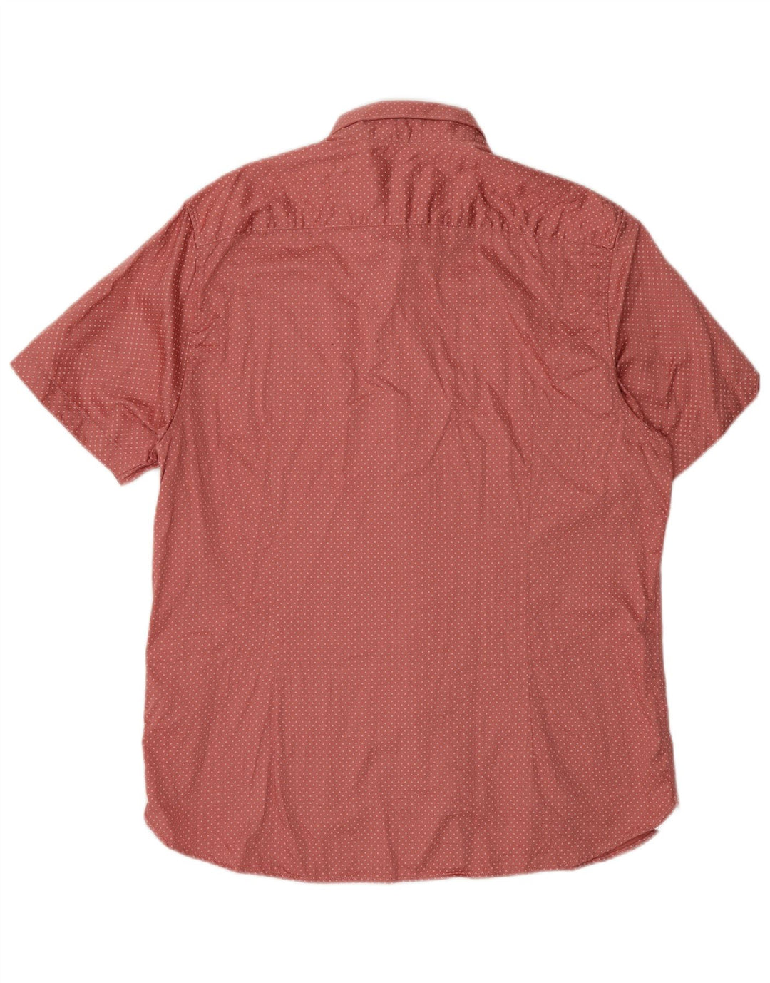 Ted Baker Chemise à manches courtes pour homme Taille 5 XL Coton à pois rose