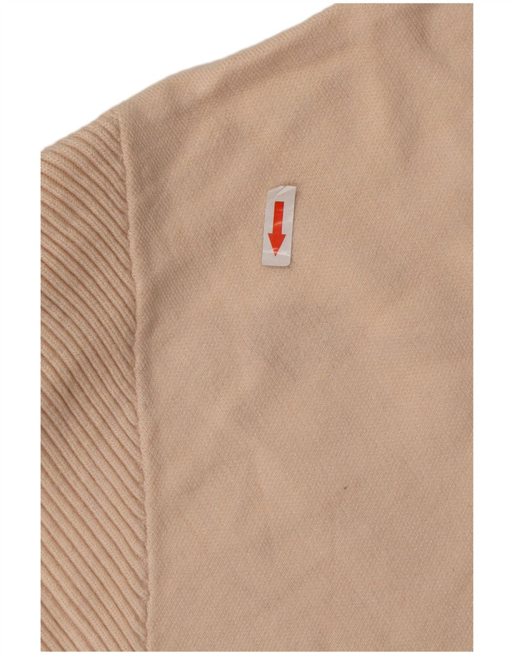 ZARA Pull surdimensionné à col zippé pour femme UK 14 Beige moyen