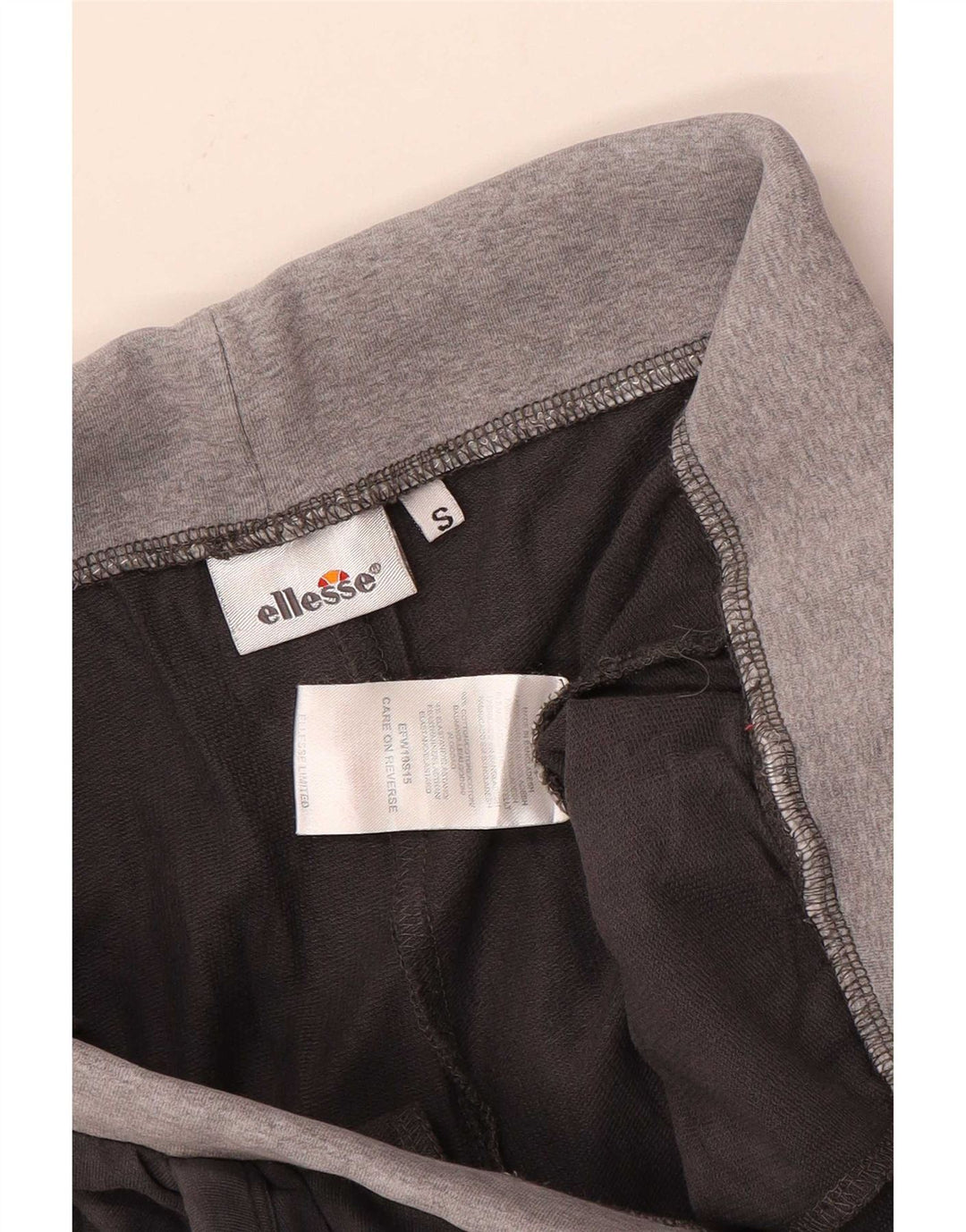 Ellesse Femme Pantalon De Survêtement Joggers Petit Gris Colorblock Coton